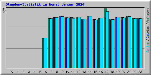 Stunden-Statistik im Monat Januar 2024